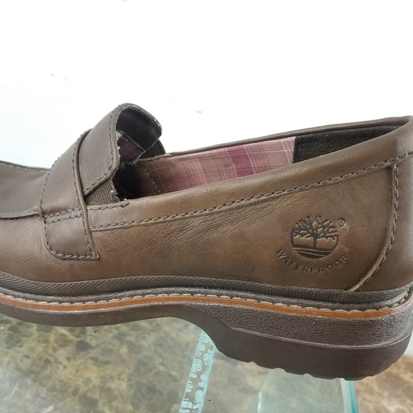 Timberland Waterproof Brown Leather Slip Clogs 6M - Picture 4 of 8